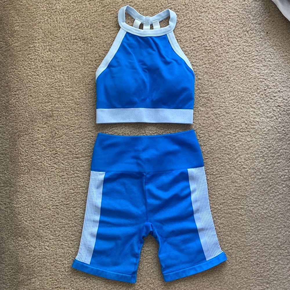 Fabletics Bra and shorts set.